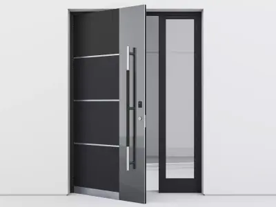 Aluminium door 42 3D model
