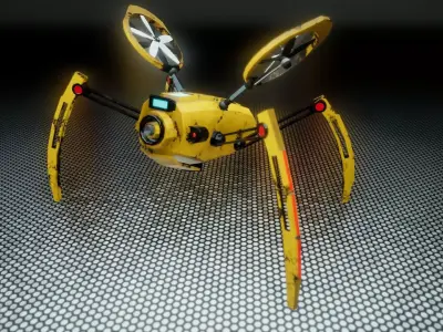 Sci fi Drone Low-poly 3D model
