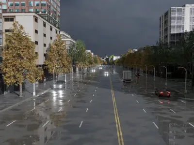 City  Low-poly 3D model purchase