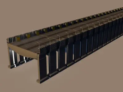 Sci Fi Bridge 3D model