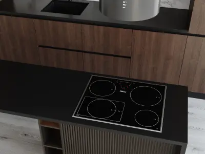 modern kitchen 04 3D model