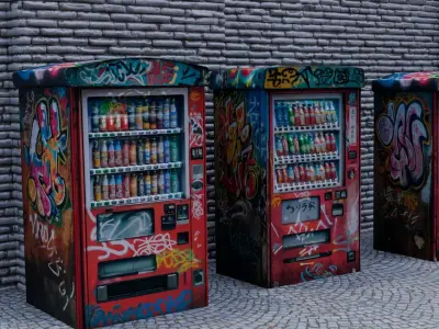 Vending Machine Low-poly 3D model