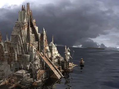 Winged Pyramid City of Ascension Buildings  3D model