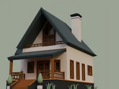 Low Ploy House IV Low-poly 3D model