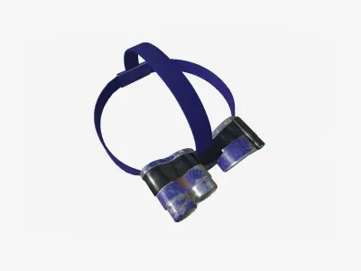 SciFi Glasses J10 Blue - Character Design Fashion Low-poly 3D model
