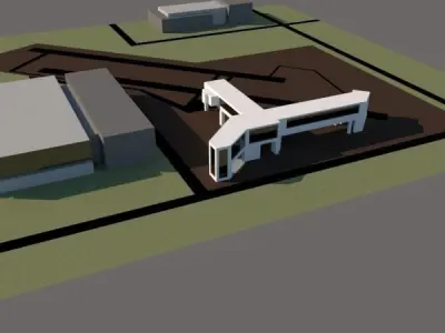 The Luke airport  Low-poly 3D model