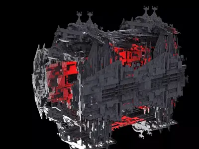 Mega Sci-Fi city Space station Kitbash 5 3D model