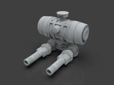 Sci-Fi Drone - 4 - Untextured 3D model