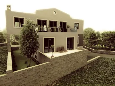 Modern house in Greece 3D model