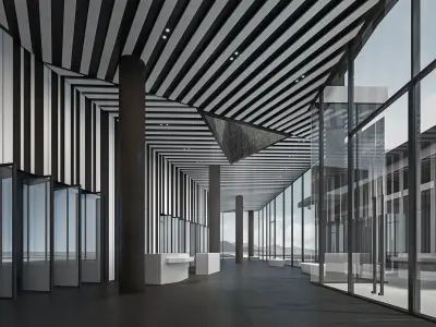 Company Lobby Hyundai 3D model