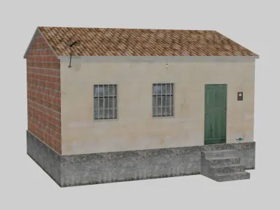 Pack Of Slum Houses 2 - 58 houses Low-poly 3D model