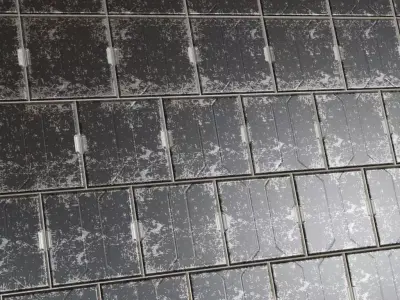 Worn Dark Tiled Metal Plate PBR Seamless Texture