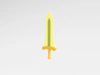 Low poly Sword 026 Low-poly 3D model