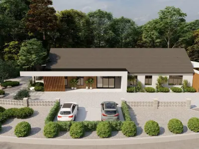 3D Exterior Scene 3D model design garden and landscape  3D model get