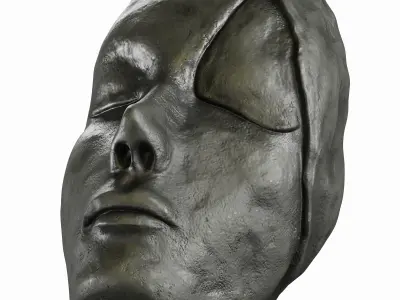 Sculpting a woman face towards the sky 3D model