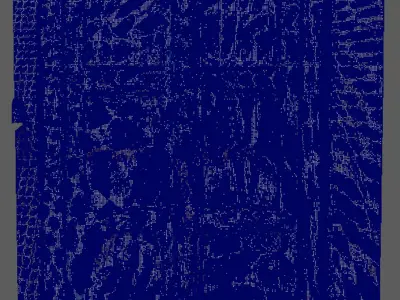 The structure of the old wooden door of the Indian street 3D model