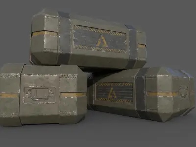 Sci-Fi Cargo Low-poly 3D model