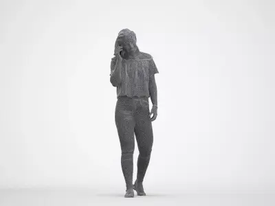 Basics0821 - A set containing 5 models of male and female 3D model