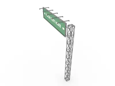 Traffic Sign Low-poly 3D model get