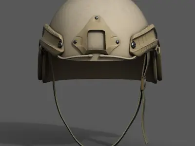 Helmet military combat soldier armor scifi fantasy  Low-poly 3D model
