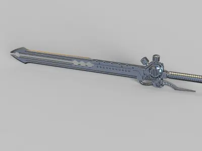 sword steampunk 2 3D print model 3D print model
