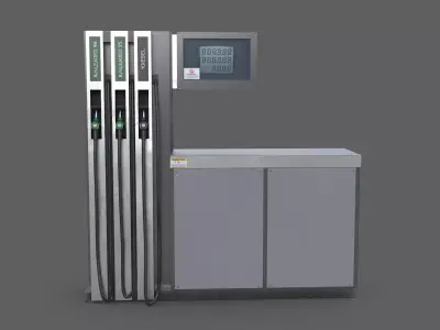 Modern Gasoline Pump EU Low-poly 3D model