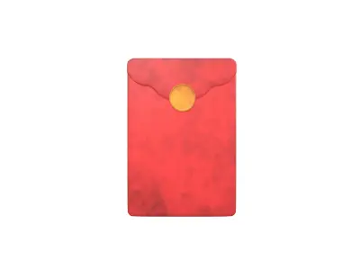 Red Envelope v1 002 Low-poly 3D model