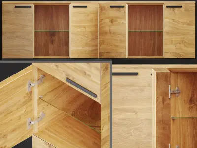 Arblu Lineo Vanity unit with doors 3D model