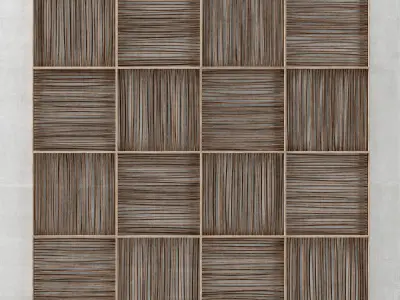 Wood panel branch 3D model