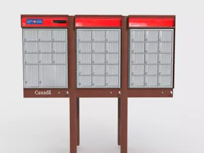 mailbox Canada Low-poly 3D model