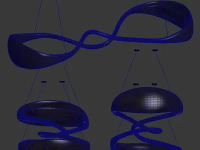 Chandelier Crevasse Series Light Sculpture by John Procario 3D model
