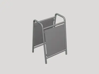 Acrylic Sign Stand - Geometry Only No Textures No Materials 3D model