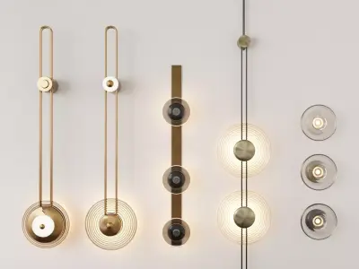 Round Sconce Set 1 3D model