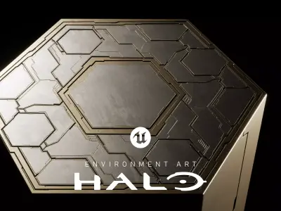 Halo infinite - Hexagon asset game Low-poly 3D model
