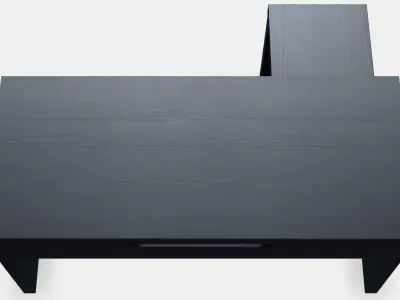 MALM desk with pull-out top Low-poly 3D model