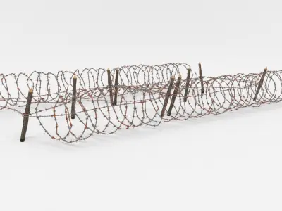 Barb Wire Obstacle 3D model