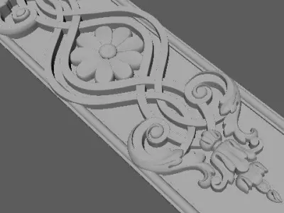 Central decor ornament for furniture 3D model 1111