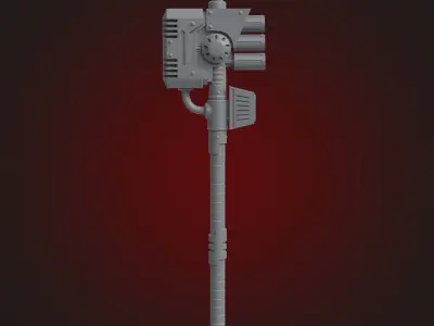 Grav Crusher Hammer Sci-Fi Heavy Weapon  3D print model