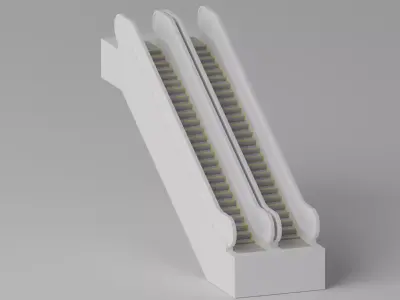 Cartoon Escalator 3D model