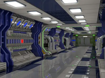 Sci Fi Interior  3D model order