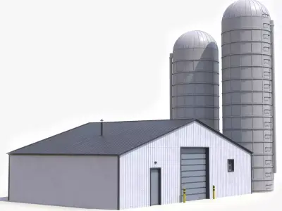 Farm Building 21 PBR Low-poly 3D model