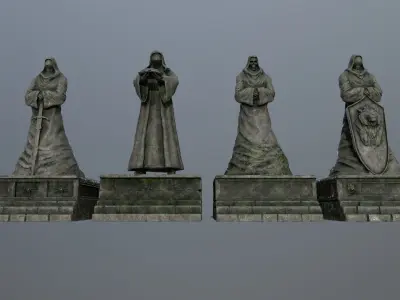 statue full set  3D Model Pack