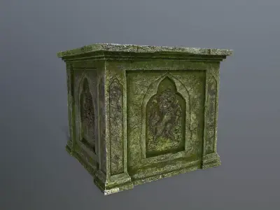 column  Low-poly 3D model