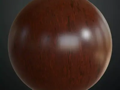 Polished Dark Rosewood Surface PBR Texture