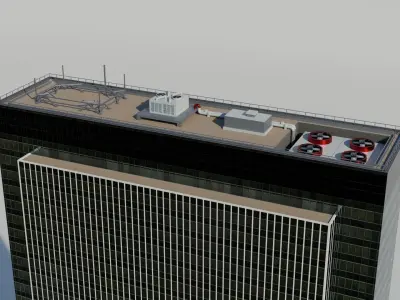 NYC Tall Skyscrapers v2 Low-poly 3D model