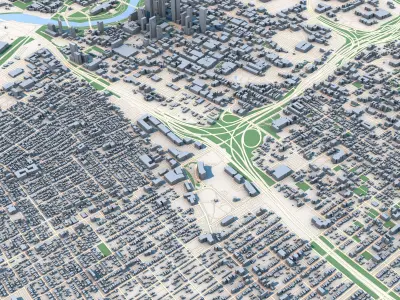 Columbus City Ohio United States 3D model
