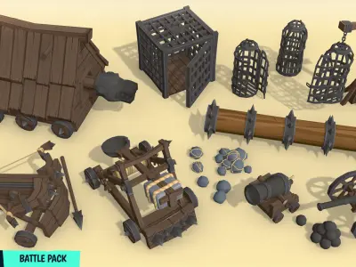 FANTASTIC - Battle Pack Low-poly 3D model