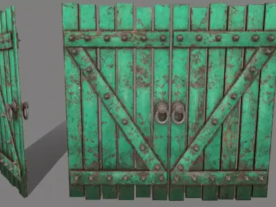 Medieval Door   Low-poly 3D model