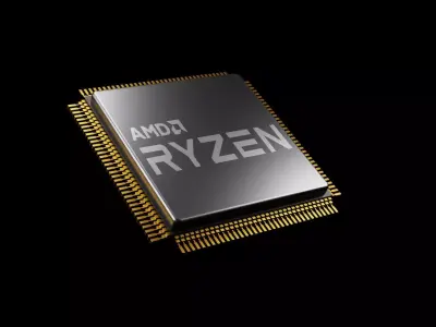 chip-cpu amd ryzen processor 3D model
