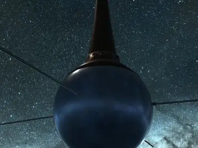 Vanguard 3 Satellite Low-poly 3D model